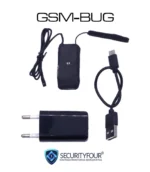 Versione della microspia con microfono MEMS 3D esteso su cavo da 40 cm per monitoraggio audio in spazi ampi o magazzini