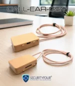 Collana induttiva color carne con modulo GSM integrato e slot per SIM card per comunicazioni discrete.