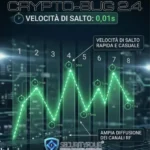 Grafico della tecnologia frequency hopping con velocità di salto di 0,01s e ampia diffusione dei canali RF per la microspia CRYPTO-BUG 2.4GHz