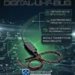 Modulo trasmettitore miniaturizzato con criptaggio AES-128 bit, audio professionale 64kHz e canali di frequenza programmabili
