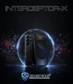 Smartphone SecurityFour INTERCEPTOR-X protetto da uno scudo digitale contro spyware, codice malevolo e intercettazioni